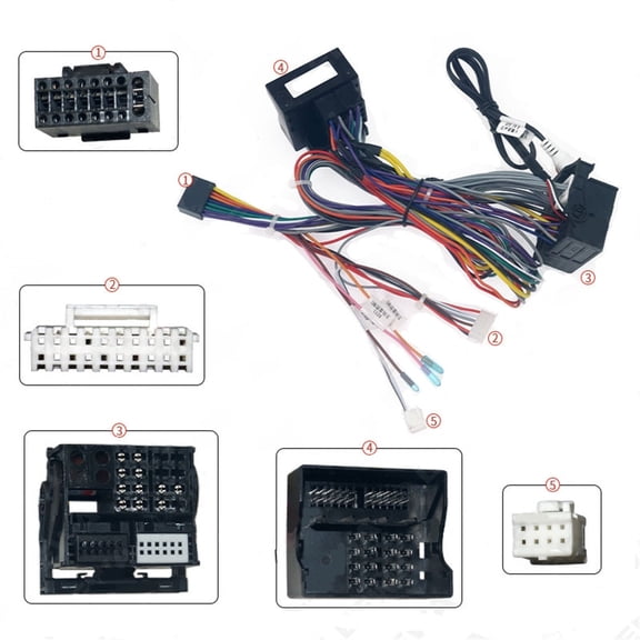 Car 16Pin Power Wiring Harness Cable Adapter With Canbus For X3/E83 06-10 Install Aftermarket Android Stereo