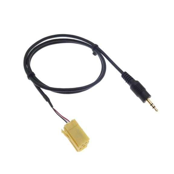 Car 3.5MM ABS AUX Input Adapter Cable Line For 206 207 307 308 2007-2009 2010 2011 2012 2013 2014 2015