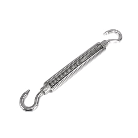 Unique Bargains Car 304 Stainless Steel Hook and Hook Turnbuckle Wire Rope Tension M10x1.5