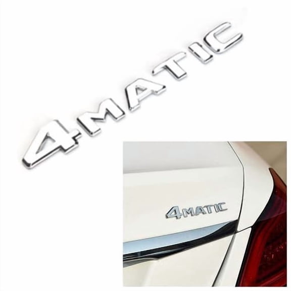 Car 3D 4MATIC ABS Letter Emblem Replacement Car Badge Decals Logo Trunk Decoration Emblem Modification Fit Mercedes Benz
