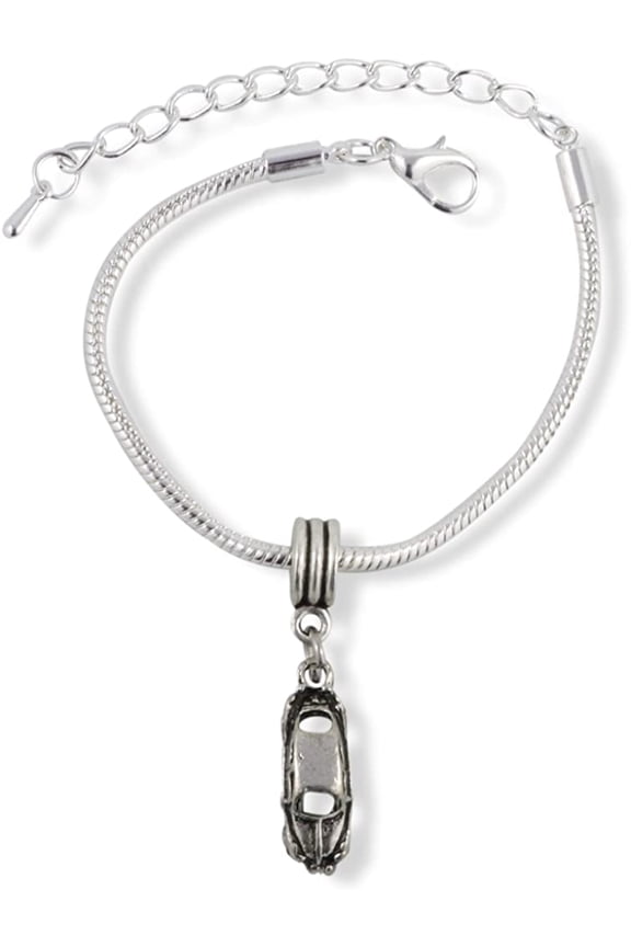 Car ( 3D looks like a beetle from the front ) Snake Chain Charm Bracelet