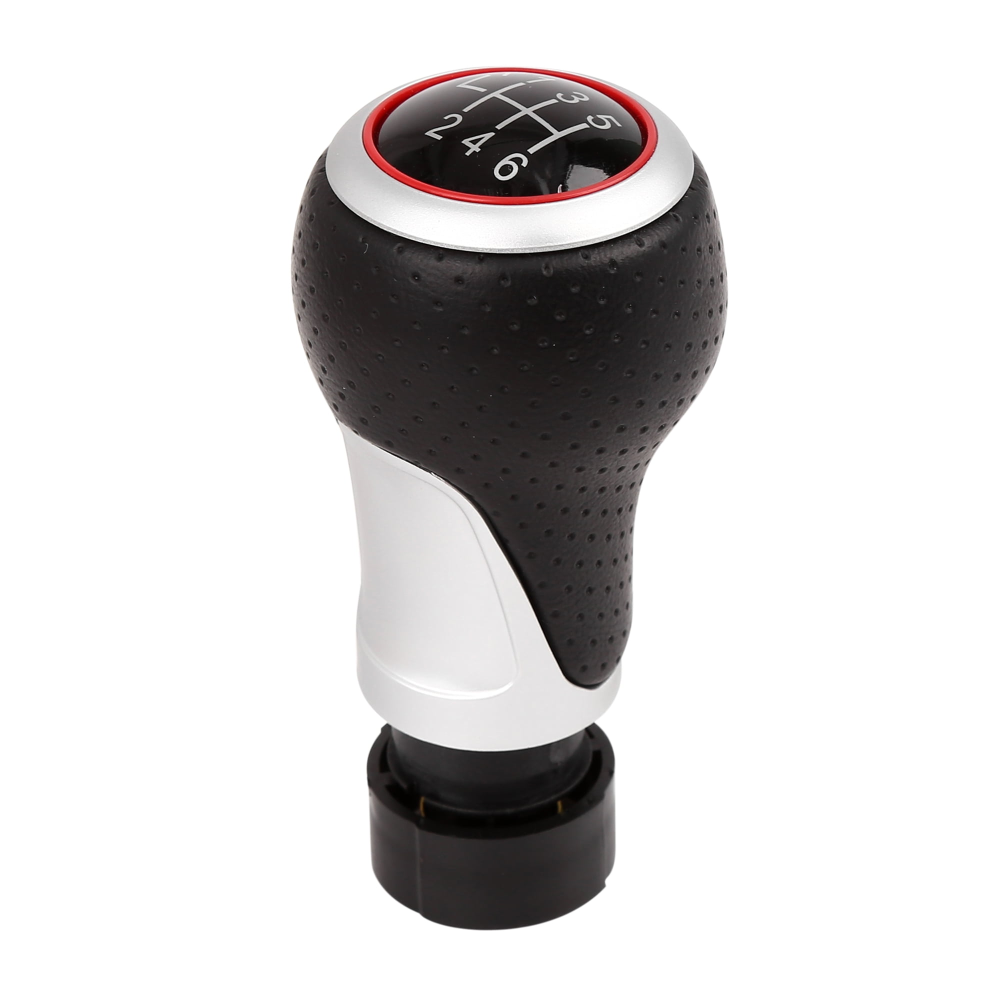 Car 6-Speed Manual Gear Shift Knob Stick Shifter Cover Leatherette Black for Audi S3 A3 A4