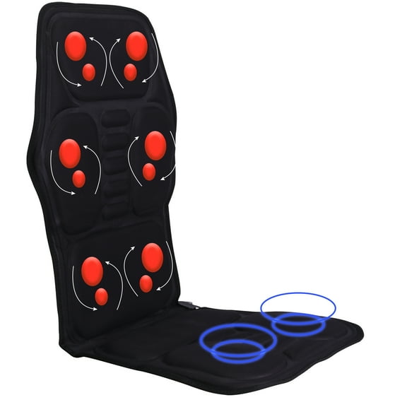 Car 7 Vibration Massage Seat Cushion, Heated Back Neck Body Massage Chair, Back Massage Seat Cushion for Car