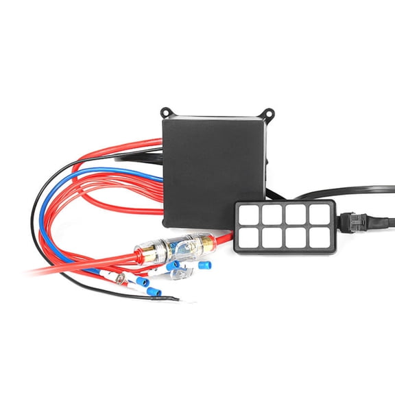 Car 8 Gang Panel Kit 12V/24V with Automatic Dimmable On-Off Toggle Panel Electronic RelaysSystem