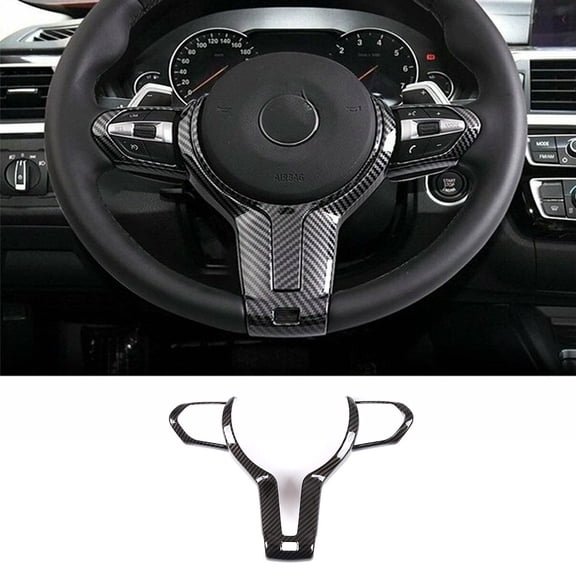 Car ABS Steering Wheel Carbon Fiber Cover For For For For BMW F10 F22 F30 F32 F15 For X5 F16