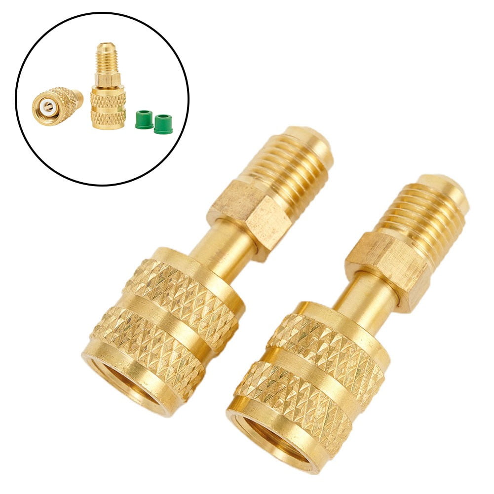 Car AC Cool R410a Adapter 5 16 SAE Female Quick Couplers To 1 4 SAE 