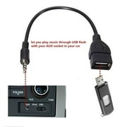 Car AUX Audio Cable to USB Car Audio Cable OTG Car Electronics For Play Music Automotive USB Female Connect Cable