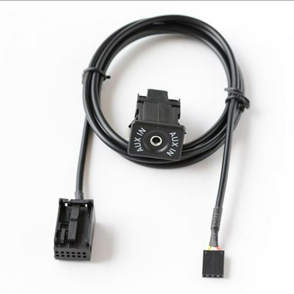 Car AUX Audio Interface Adapter Cable Socket for Opel CD30 CD40 CD70 DVD90 Radio Stereo System Dashboard Embedded Installation Wiring Harness Black