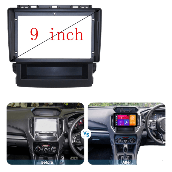 Car Accessoires 2 Din 9 Inch Radio Fascia DVD GPS MP5 Panel Frame For Subaru Impreza Forester 2017-2020
