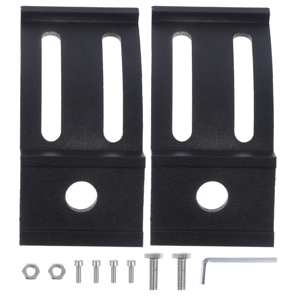 FRCOLOR 1Set Black Aluminum Alloy Light Bar Bracket with Double Groove Slide for Car Accessories