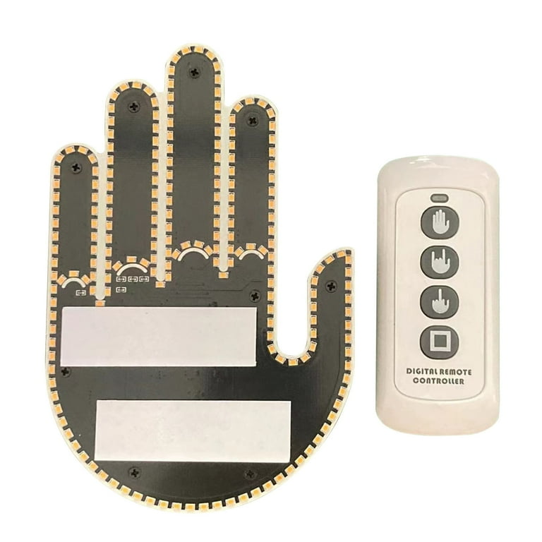 2024 New RGB LED Car Hand Gesture Light With Remote, Funny Back Window