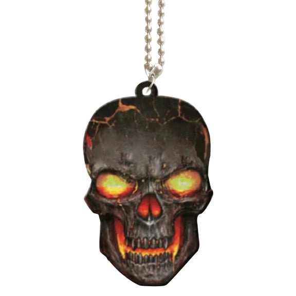 Car Accessories,Acrylic Skull Charms, Car Interior Rear View Decor, Luck Interior Ornament