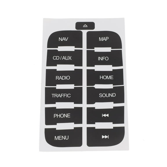 Car Accessories Button Decal Sticker Black For FORD For S-Max 2011 Push Button Radio Navi To Repair The Buttons