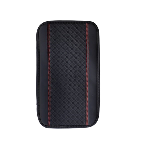 Car Accessories Car Essentials Center Console Armrest Cover Fiber Leather Beige 32x19cm Embossed Dual-Line Universal