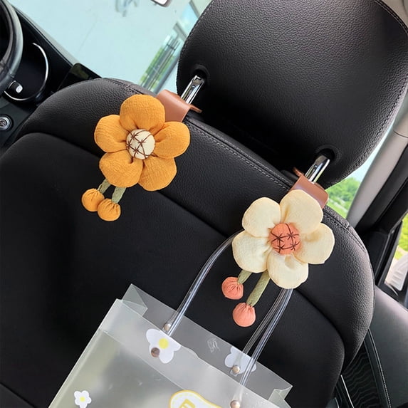 Car Accessories Car Hooks Seat Back Front And Rear Rows Of Cute Flowers Car Multifunctional Shelves Backrest Small Hooks Car Supplies on Clearance