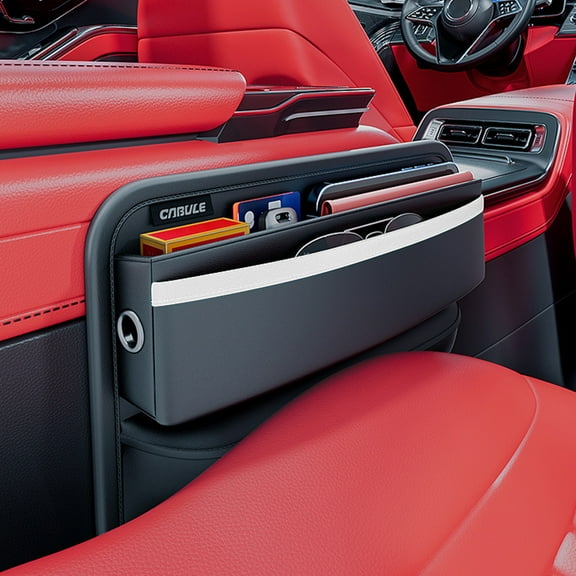 Car Accessories Car Seat Filler Organizer Car Seam Central Control Storage Box with Multiple Card Slots Texture Car Bag Auto Console Side Storage Box Organizer Front Seat on Clearance