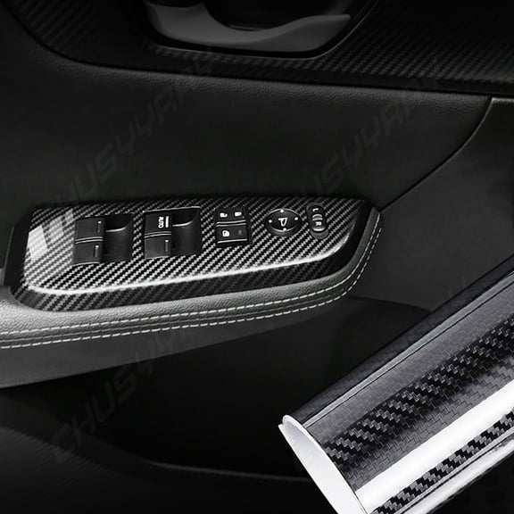 Car Accessories Carbon Fiber Vinyl Film 1-piece 6D Car Interior Wrap Stickers Moulding Trim Stickers