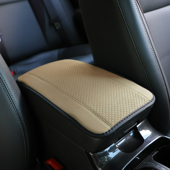 Car Accessories Clearance - Car Armrest Storage Box Mat, Fiber Leather Car Center Console Cover, Car Armrest Seat Box Cover Accessories Interior Protection For Most Vehicle, SUV, Car