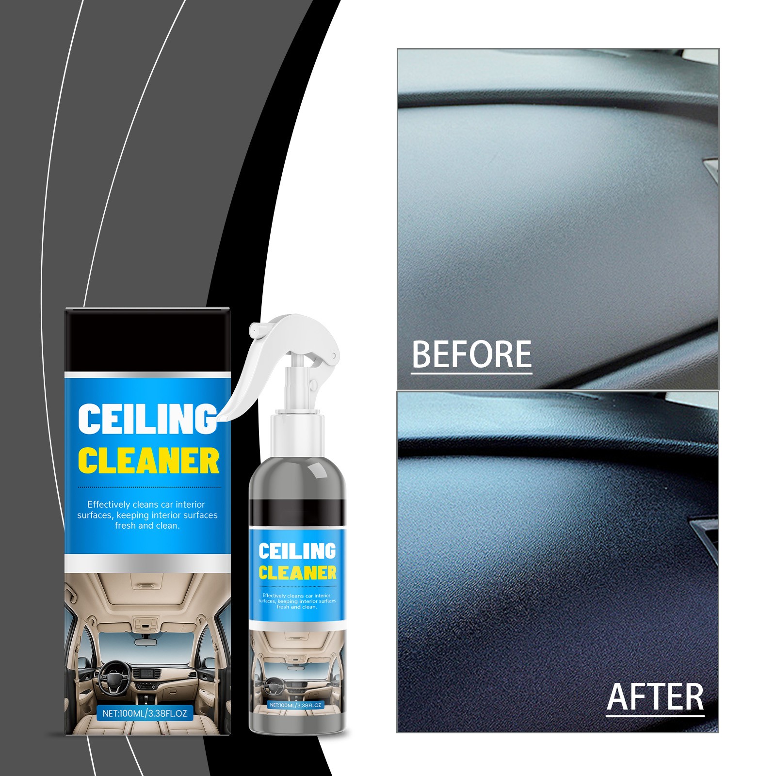 Car Accessories Clearance! Car Interior Cleaner; Car Foam Cleaner; Car Dirt Cleaner; Fully Applicable To A Variety Of Interiors, Including Carpets and Seats(100ML) for Home & Automotive Accessories