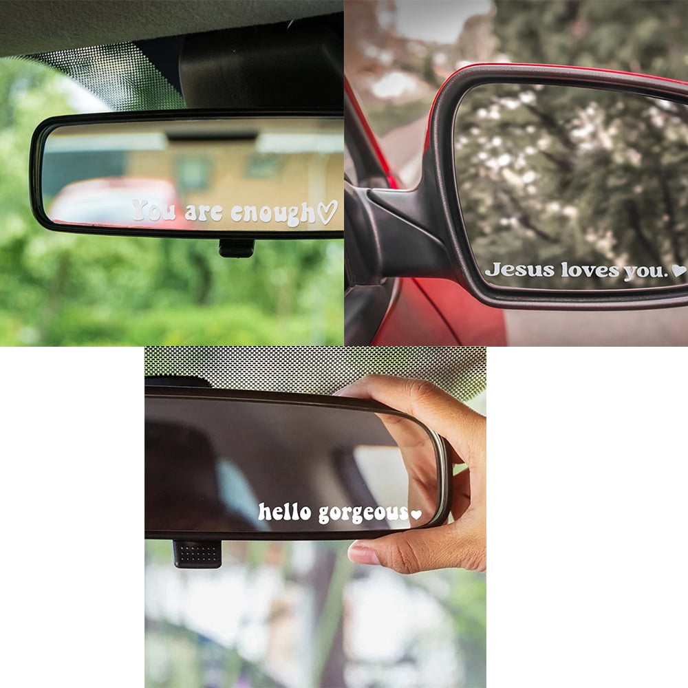 Car Accessories and Driver Gift Vanity Mirror Stickers Rearview Mirror