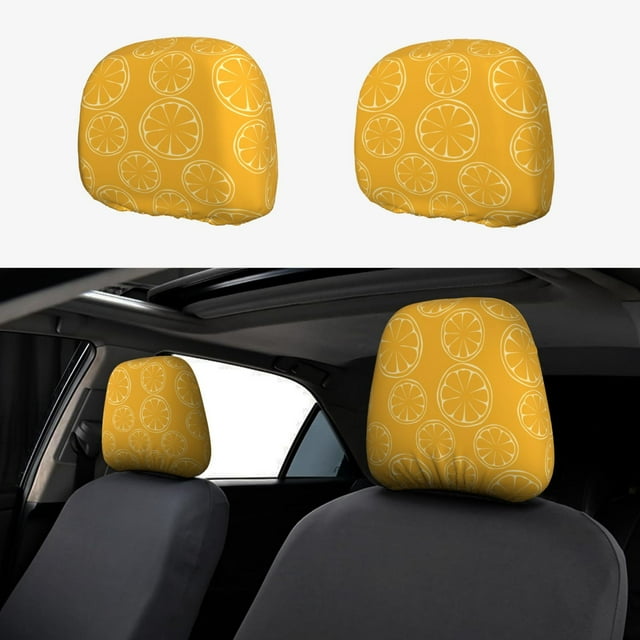 Car Accessories for Women and Men, Headrest Covers for Cars 2 Pack, Car