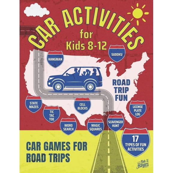 Car Activities for Kids 8-12: Car Games for Road Trips, (Paperback)