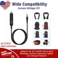 thumbnail image 1 of Car Adapter Compatible with All Comfier Neck Back Massage Cushion Cigarette Lighter Charger, 1 of 3