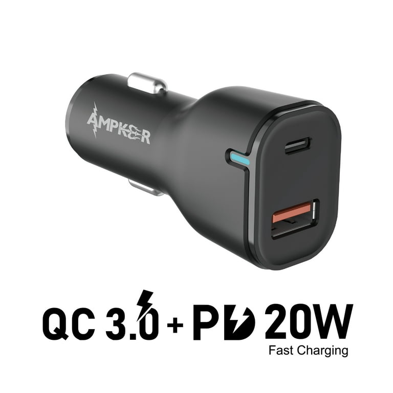 Car Adapter Dual Port QC PD 20W Fast Charging Adapter