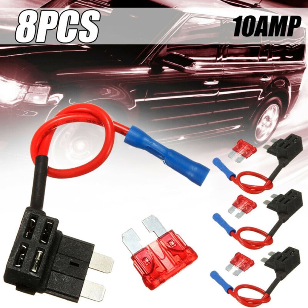 Car Add-a-circuit Fuse TAP Adapter Standard Auto Blade Fuse Holder 10A ...