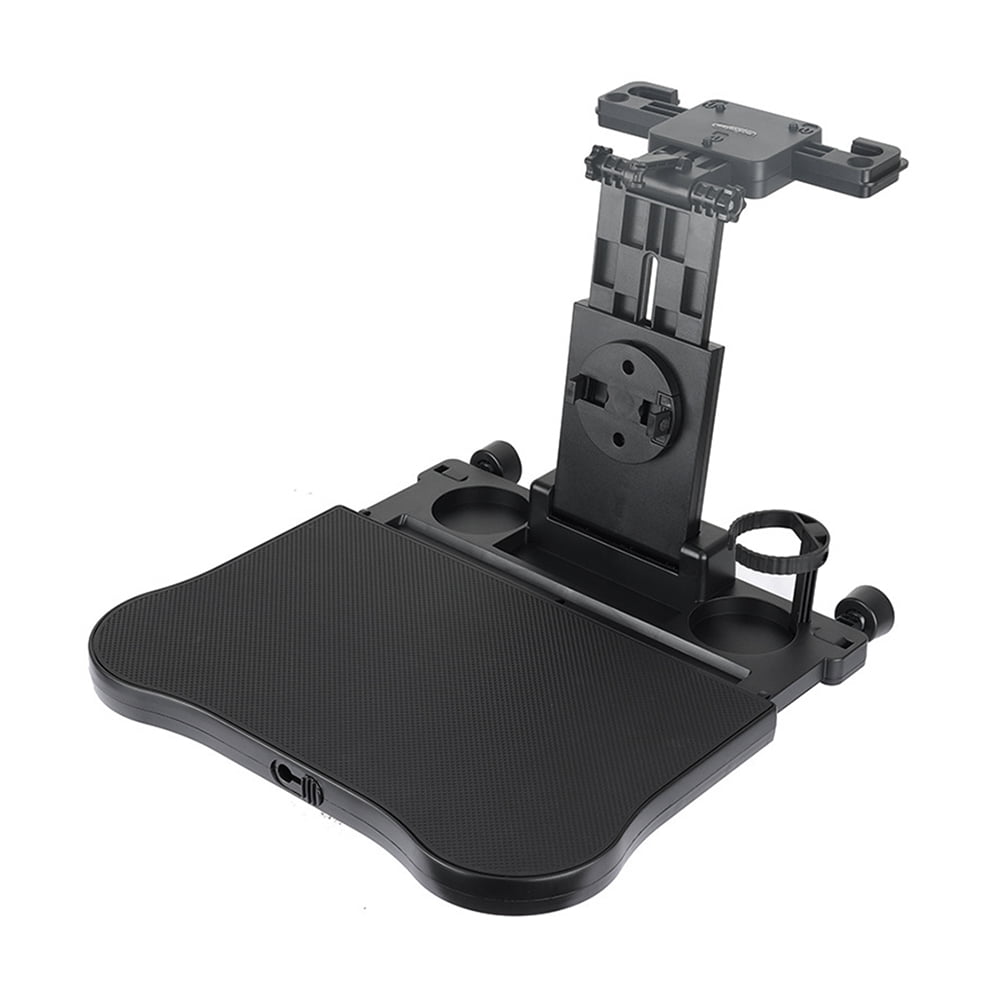 Car Adjustable Car Seat Travel Table Multifunctional Foldable Car Back Seat Food Tray, Car Table With Phone Holder For Working, Writing, Eating Black