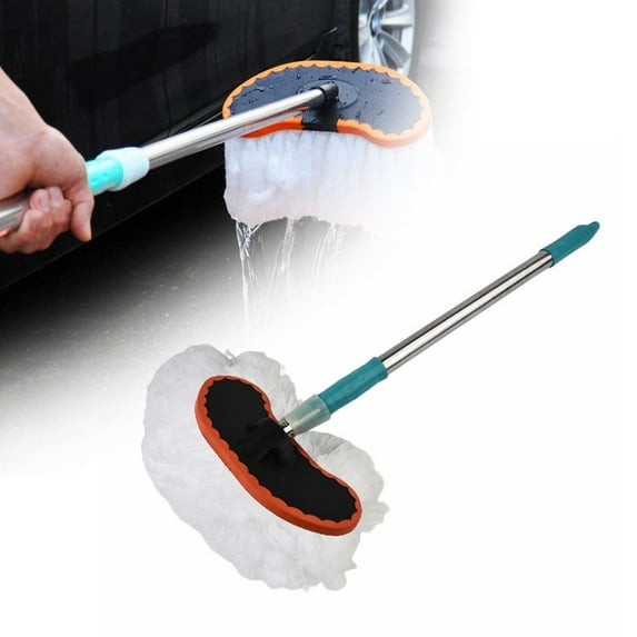 Car Adjustable Telescopic Cleaning Wiping Soft Milk Silk Mop Wash Brush Tools