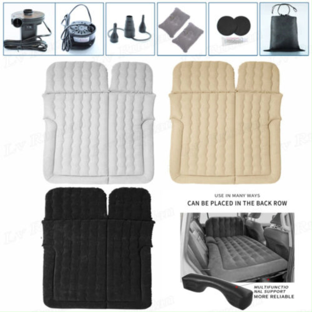 Car Air Bed Air Mattress Backseat Inflatable Cushion + Pump for SUV