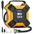 thumbnail image 1 of AstroAI Tire Inflator PortableAir Compressor 160PSI, 12V DC (NO AC) 10Ft Cord with Integrated Metal Structure, LED Light Air Pump for Car Tires, Bicycles, Motorcycles and Other Inflatables(Yellow), 1 of 9