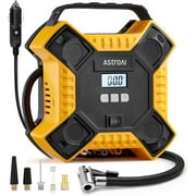 AstroAI Tire Inflator PortableAir Compressor 160PSI, 12V DC (NO AC) 10Ft Cord with Integrated Metal Structure, LED Light Air Pump for Car Tires, Bicycles, Motor