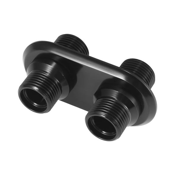 Car Air Condition Heater Bulkhead Connector 2 Port Inline Firewall Bulkhead Fittings Replacement Black