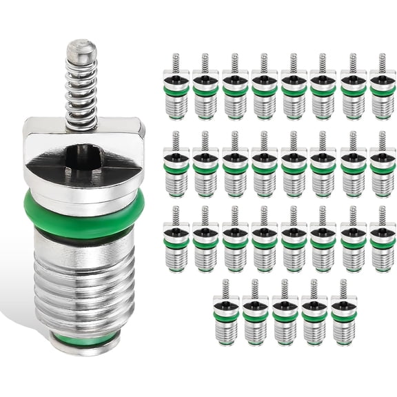 Car Air Conditioner Valve Core Schrader Valve Core, R134a Refrigeration, Leakproof High Pressure Valve Core Replacement Part for Air Conditioning and Refrigeration Systems, Pack of 30