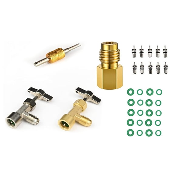 Car Air Conditioning R134a AC Refrigerant Dispensing Tap Self-Piercing Can Tap Bottle Opener Adapter
