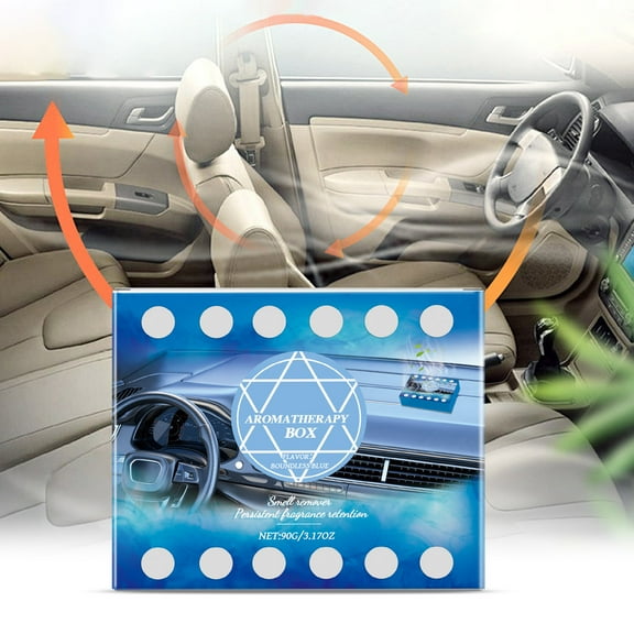 Car Air Freshener, 24-Hour Aromatherapy Diffuser, Vent Clip Essential Oil Purifier, Odor Eliminator, Refillable Cartridge, Compact Design, Gift for Car Owners