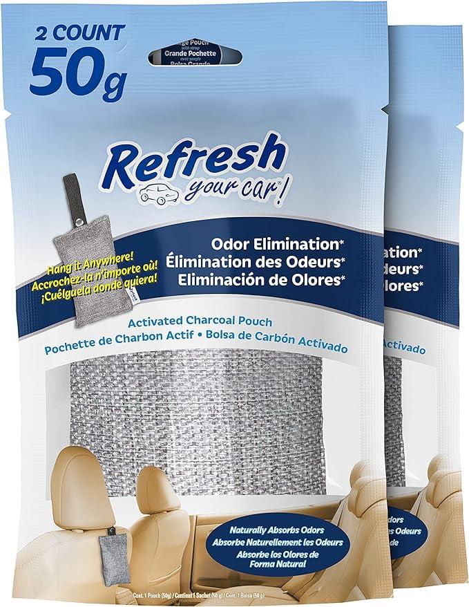 Car Air Freshener And Deodorizer, Odor Eliminator Charcoal Deodorizer