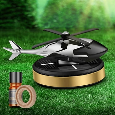 Car Air Freshener Diffuser, Helicopter Solar Energy Rotating Aromatherapy Alloy Diffuser, Car Diffuser for Essential Oils, Relieve Stress and Purifie Odors for Car and Home