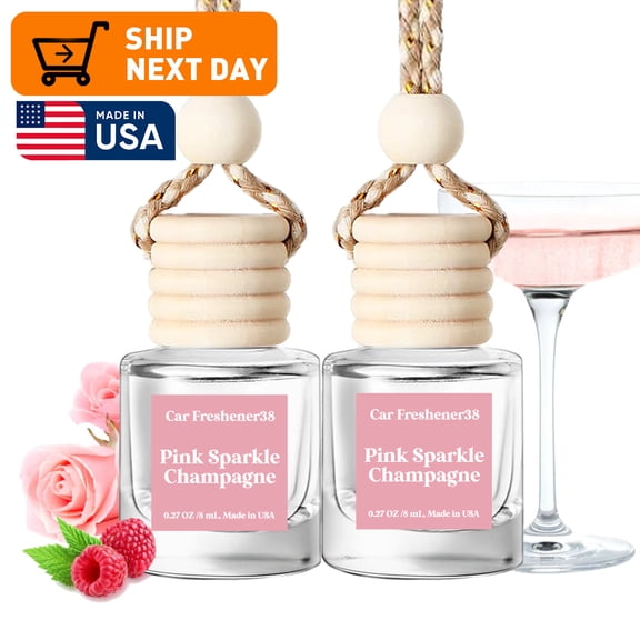 Car Air Freshener Hanging Car Diffuser, Car Decor Accessory, Made in USA, Long Lasting, Ships Today, Choose 1 Bottle or 2 Bottles