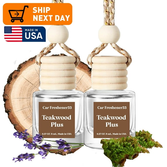 Car Air Freshener Hanging Car Diffuser, Car Decor Accessory, Made in USA, Long Lasting, Ships Today, Choose 1 Bottle or 2 Bottles