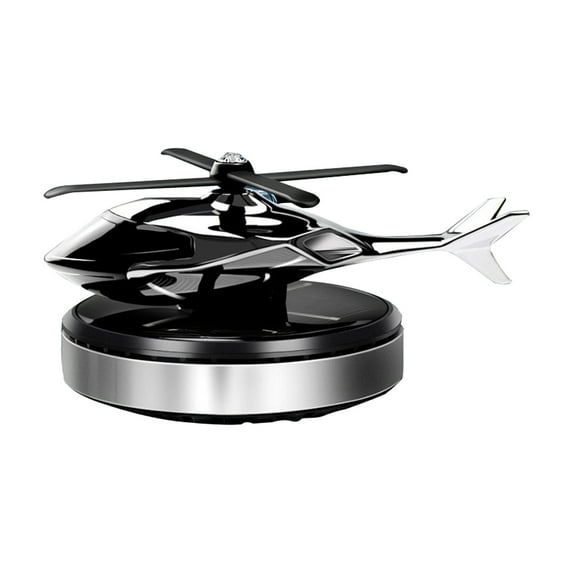 Car Air Freshener, Helicopter Solar Energy Rotating Aromatherapy Aviation Al Alloy Diffuser, Interior Decoration Accessories Diffuser for Car and Home