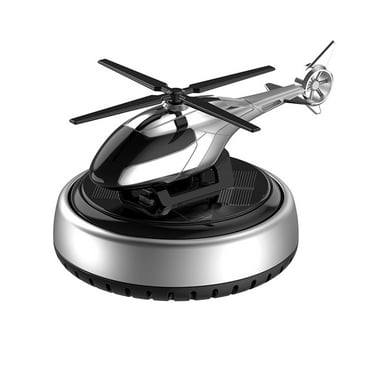 Car Air Freshener, Helicopter Solar Energy Rotating Aromatherapy Aviation Al Alloy Diffuser, Interior Decoration Accessories Diffuser for Car and Home