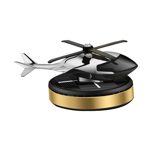 Car Air Freshener, Helicopter Solar Energy Rotating Aromatherapy Aviation Al Alloy Diffuser, Interior Decoration Accessories Diffuser for Car and Home