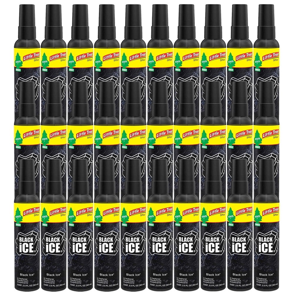 Car Air Freshener Little Trees Spray (Black Ice), 30 PCS