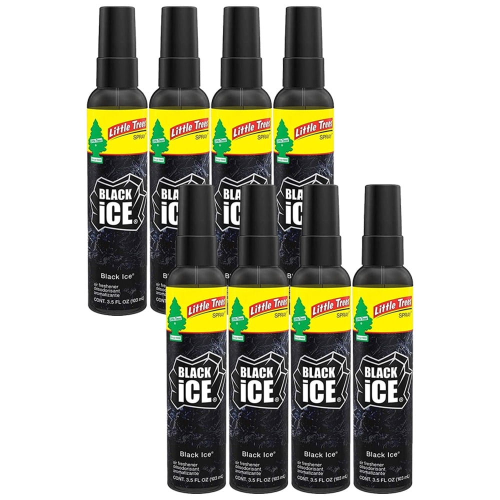 Car Air Freshener Little Trees Spray (Black Ice), 8 PCS