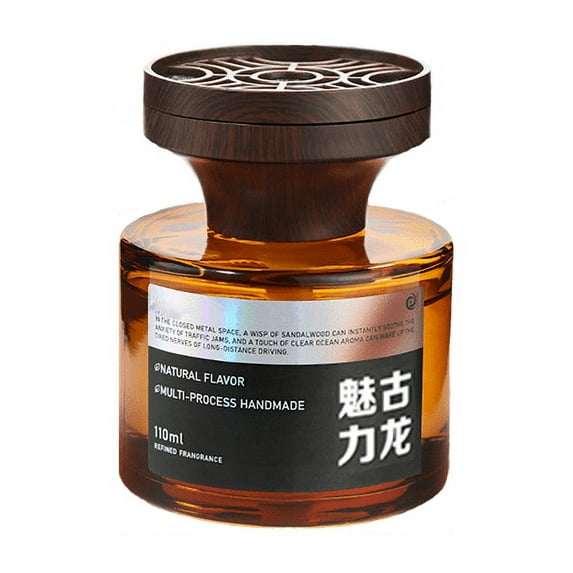 Car Air Freshener, Long-Lasting No-Fire Fragrance Liquid, 110ml Aroma Diffuser, Multiple Scents White Tea Cologne Jasmine, Safe Eco-Friendly Odor Eliminator