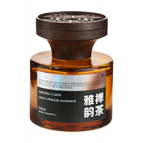 Car Air Freshener, Long-Lasting No-Fire Fragrance Liquid, 110ml Aroma Diffuser, Multiple Scents White Tea Cologne Jasmine, Safe Eco-Friendly Odor Eliminator