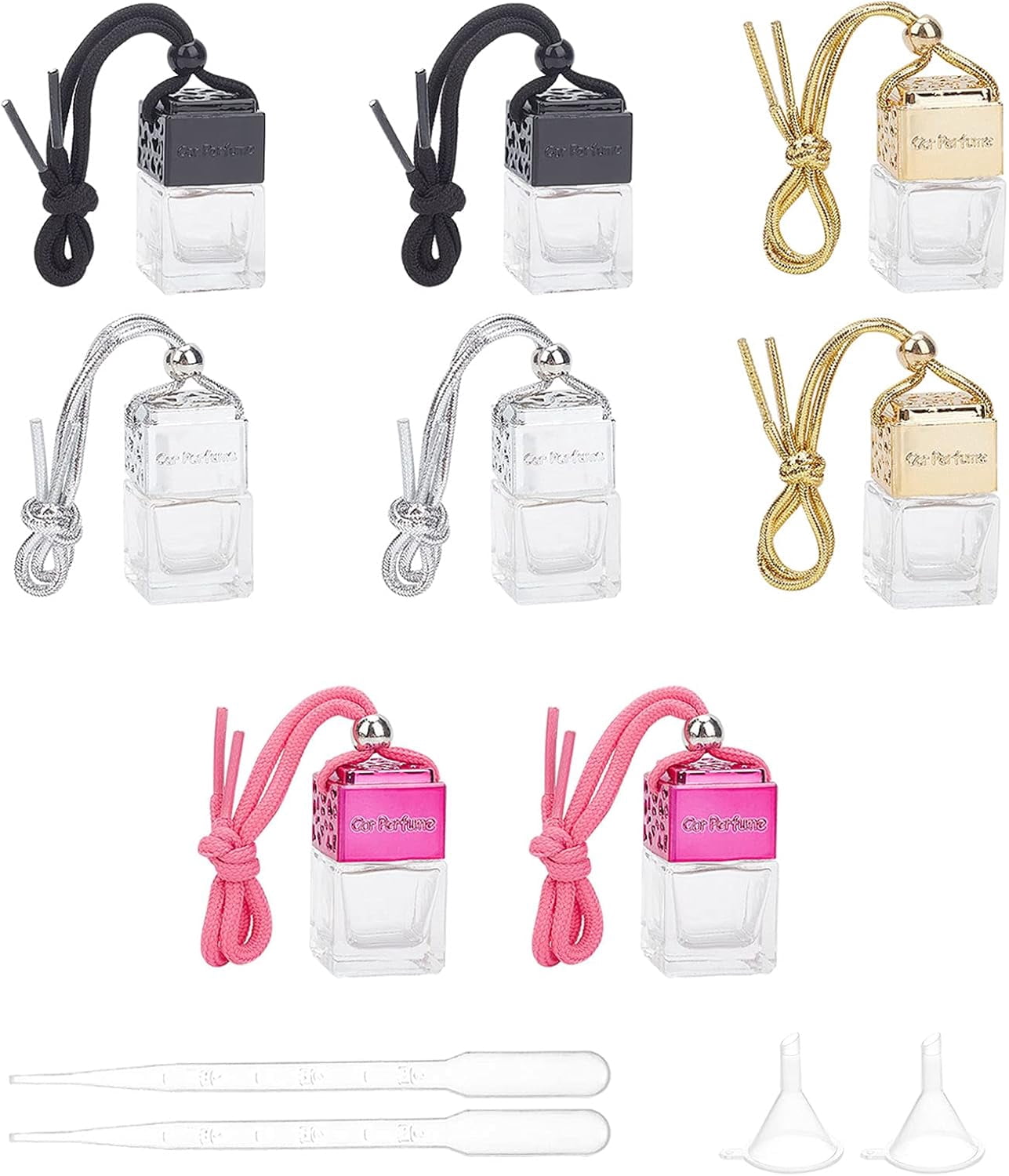Car Air Freshener Perfume Bottle Glass Hanging Aromatherapy Essential ...